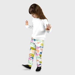 Брюки детские Разноцветные мазки красками модный узор, цвет: 3D-принт — фото 2