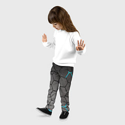 Брюки детские Броня текстура неоновая, цвет: 3D-принт — фото 2