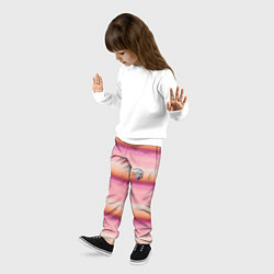 Брюки детские Энид Синклер с Уэнсдей Аддамс - текстура свитера, цвет: 3D-принт — фото 2