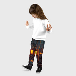 Брюки детские Паттерн в стиле киберпанк, цвет: 3D-принт — фото 2