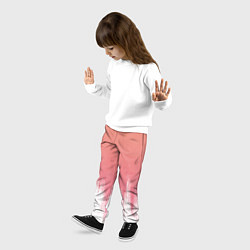 Брюки детские Персиковый градиент с потертостями, цвет: 3D-принт — фото 2