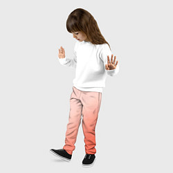Брюки детские Градиент персиковый, цвет: 3D-принт — фото 2