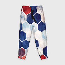 Брюки детские Плиты белые синие красные, цвет: 3D-принт