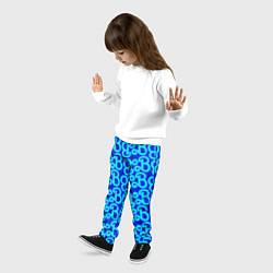Брюки детские Логотип Барби - синий паттерн, цвет: 3D-принт — фото 2