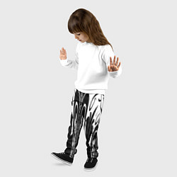 Брюки детские Черные завихрения, цвет: 3D-принт — фото 2