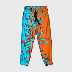 Детские брюки Кибер-глитч морозный апельсин