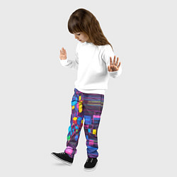 Брюки детские Пространство с кубами, цвет: 3D-принт — фото 2