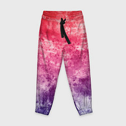 Детские брюки Абстракция - сине-красный беспорядок