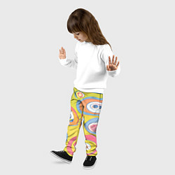 Брюки детские Хиппи арт, цвет: 3D-принт — фото 2