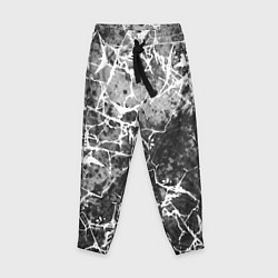 Детские брюки Абстракция - белые трещины на сером фоне
