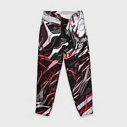 Брюки детские Острый металл красный, цвет: 3D-принт