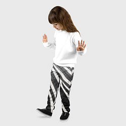 Брюки детские Зебровые полоски на текстуре, цвет: 3D-принт — фото 2