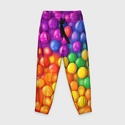 Брюки детские Разноцветные шарики, цвет: 3D-принт