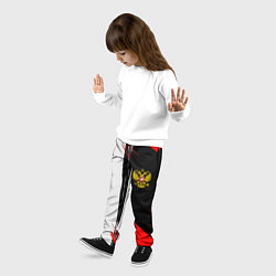 Брюки детские Россия герб краски текстура, цвет: 3D-принт — фото 2