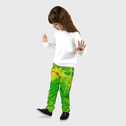 Брюки детские Зеленые подтеки, цвет: 3D-принт — фото 2