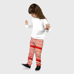 Брюки детские В красную полосочку, цвет: 3D-принт — фото 2