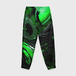 Детские брюки Green dark abstract geometry style