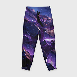 Детские брюки Фиолетовые неоновые камни со светом
