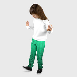 Брюки детские Зелёный абстрактный градиент, цвет: 3D-принт — фото 2