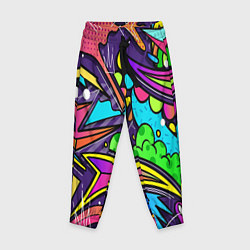 Детские брюки Яркое граффити