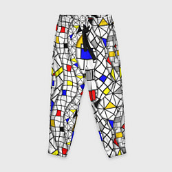 Детские брюки Абстракция цветных прямоугольников Пит Мондриан