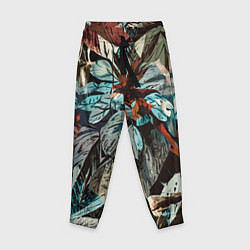 Детские брюки Абстракция цветы и листья