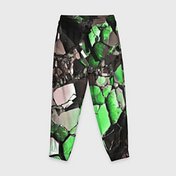 Детские брюки Чёрно-зелёный камень