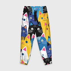 Детские брюки Много цветных котиков