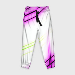 Детские брюки Green white pink line