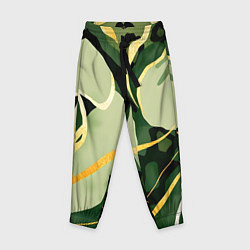 Детские брюки Зеленый природный паттерн