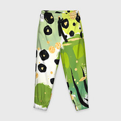 Детские брюки Зеленый анималистичный паттерн