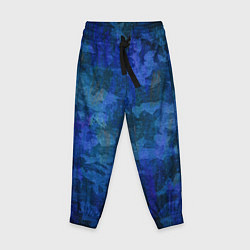 Детские брюки Абстракция - blue uniform camouflage