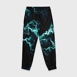 Брюки детские Lightning light blue glow, цвет: 3D-принт