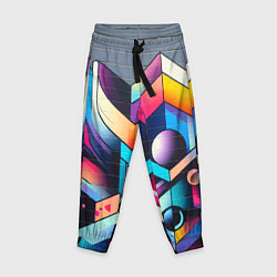 Брюки детские Геометрическое абстрактное граффити, цвет: 3D-принт