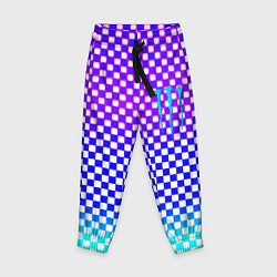 Детские брюки Monster шахматная клетка градиент