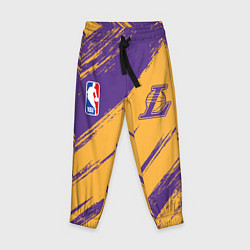 Брюки детские Лейкерс - брызги красок, цвет: 3D-принт