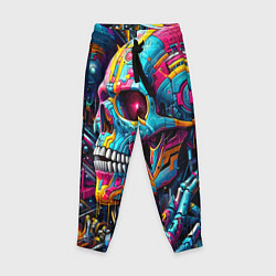 Детские брюки Cyber skull - pattern