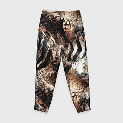 Брюки детские Змеиная кожа и полоски зебры микс - сафари паттерн, цвет: 3D-принт