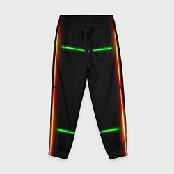Детские брюки Color black green orange lines