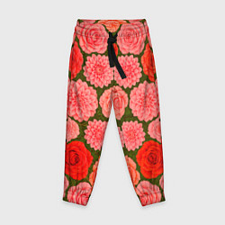 Брюки детские Цветочная поляна паттерн, цвет: 3D-принт