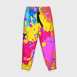 Брюки детские Яркие пятна акриловой краски на стене, цвет: 3D-принт