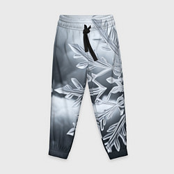 Детские брюки Снежинка на черно белое