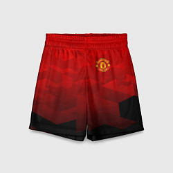 Шорты детские FC Man UTD: Red Poly, цвет: 3D-принт