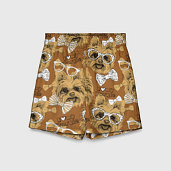 Шорты детские I love my Yorkie, цвет: 3D-принт