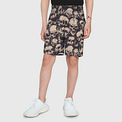 Шорты детские Черепа - паттерн, цвет: 3D-принт — фото 2
