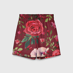 Шорты детские Rose, цвет: 3D-принт