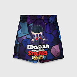 Шорты детские BRAWL STARS EDGAR, цвет: 3D-принт