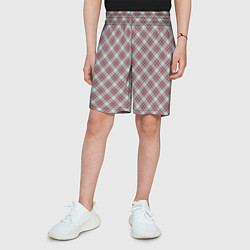 Шорты детские Текстура в клетку, цвет: 3D-принт — фото 2