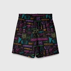 Шорты детские Музыкальные Инструменты, цвет: 3D-принт