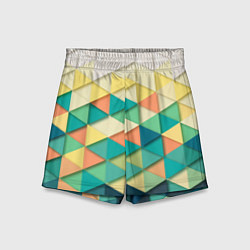 Шорты детские Ромбики, цвет: 3D-принт